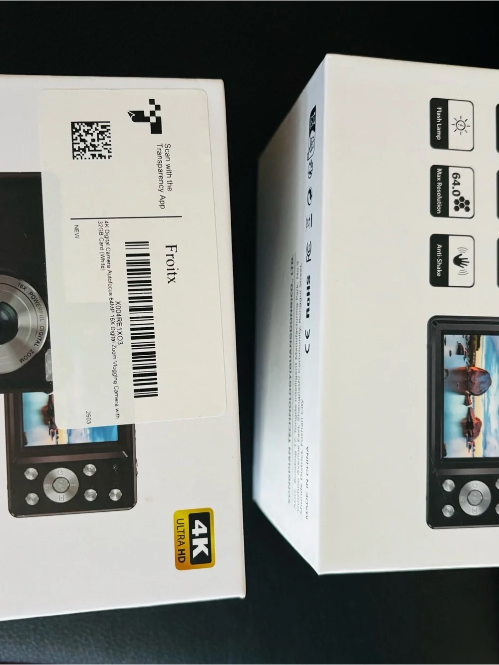 4K Ultra HD Black Compact Digital Camera